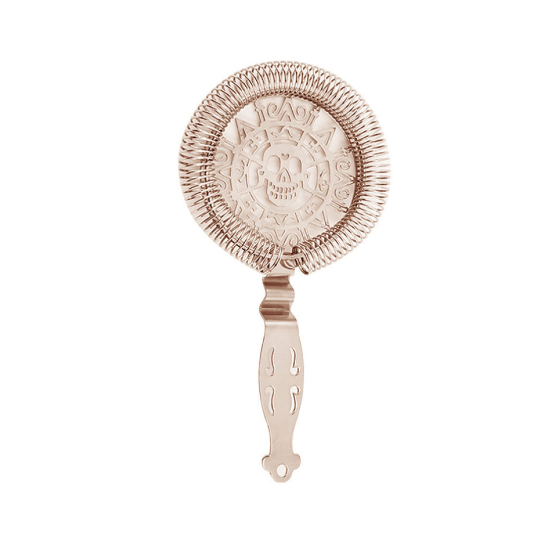 Colador Oruga Calavera Oro Vintage