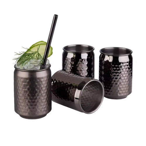 Kit 4 Vasos Lata Negra