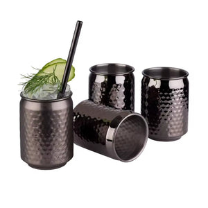 Kit 4 Vasos Lata Negra