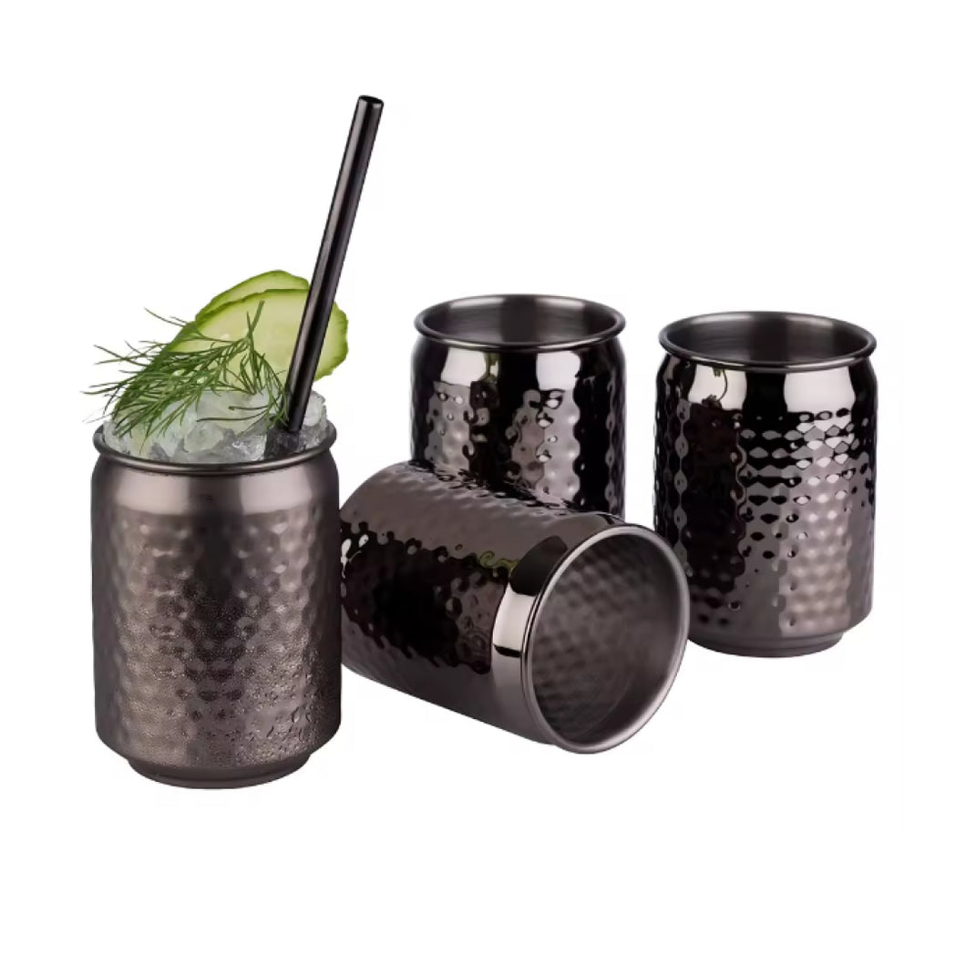 Kit 4 Vasos Lata Negra