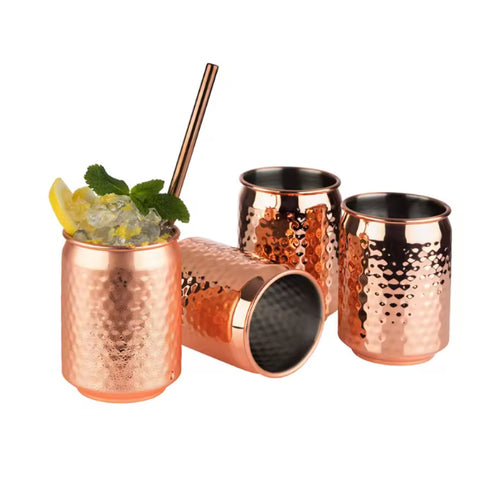 Kit 4 Vasos Lata Cobre