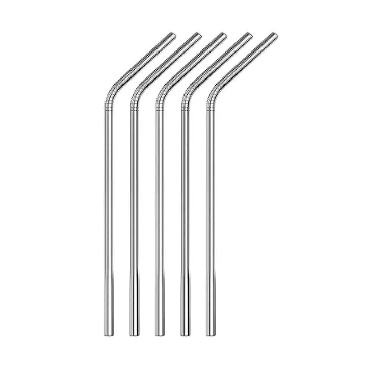 Popotes Curvos Plata 5pz