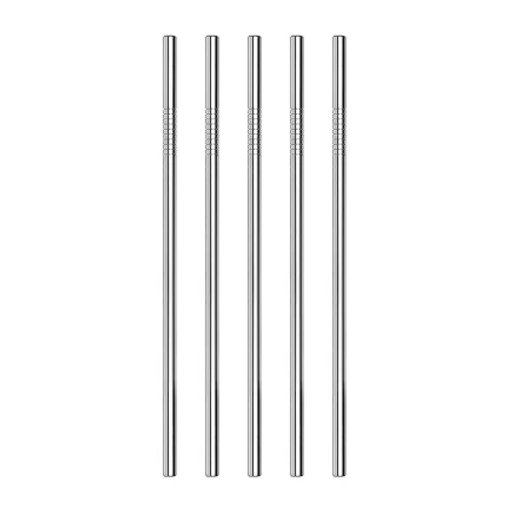 Popotes Rectos Plata 5pz