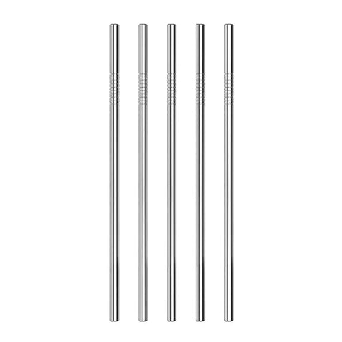Popotes Rectos Plata 5pz