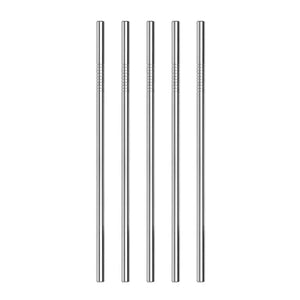 Popotes Rectos Plata 5pz