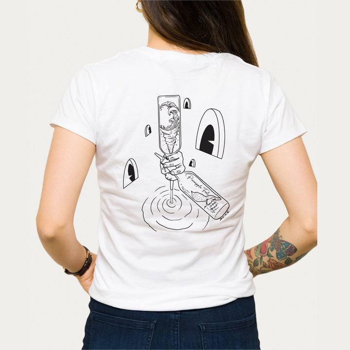 Playera Blanca Mujer Oruga