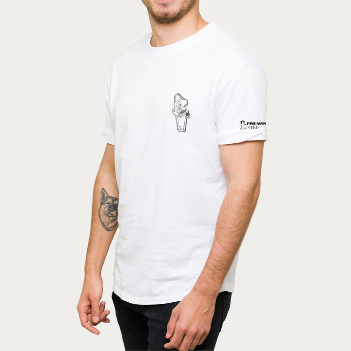 Playera Blanca Hombre Shaker
