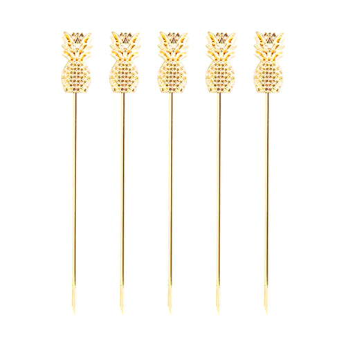 Picos Garnitura Piña Oro 5pz