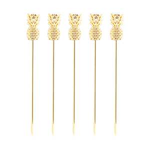Picos Garnitura Piña Oro 5pz