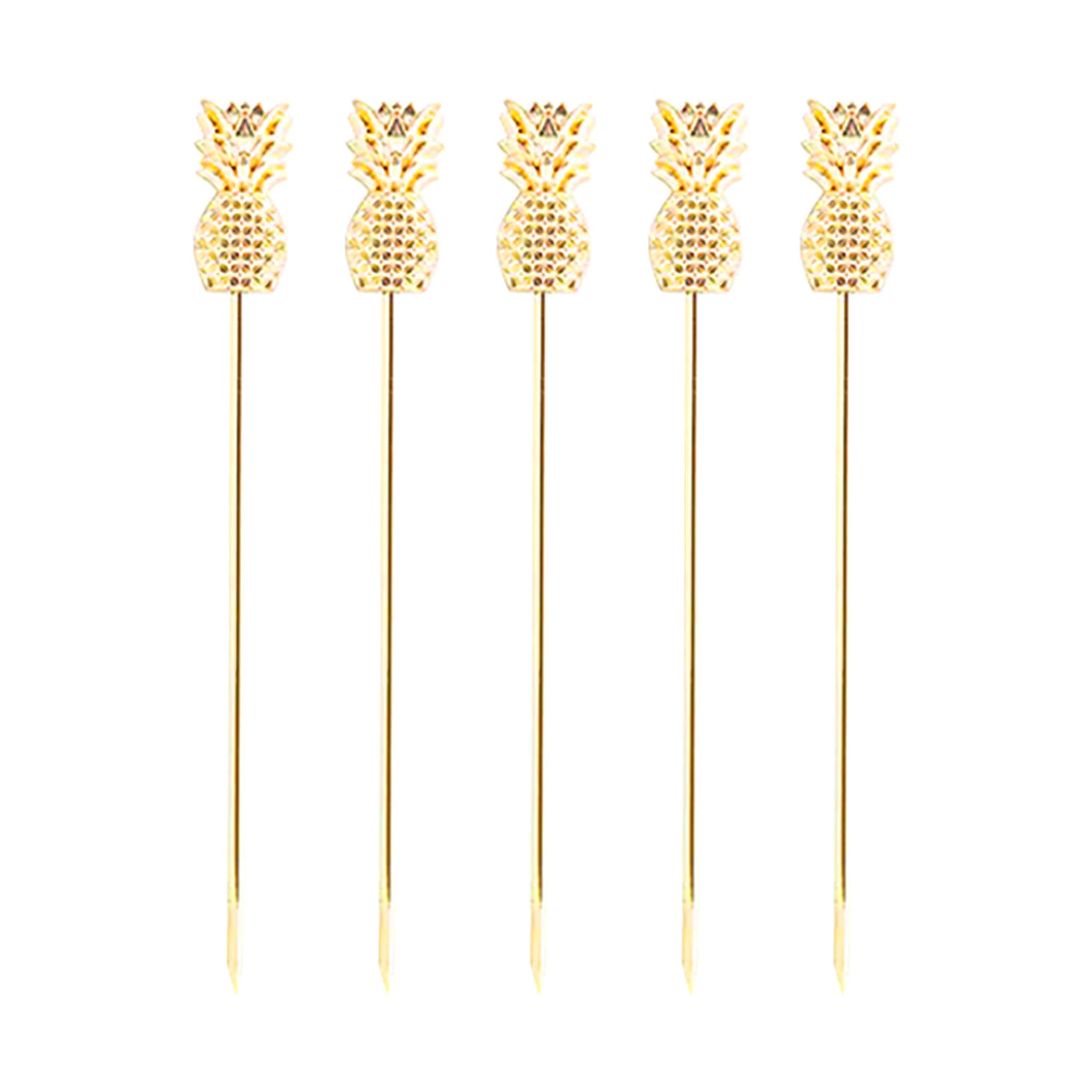 Picos Garnitura Piña Oro 5pz