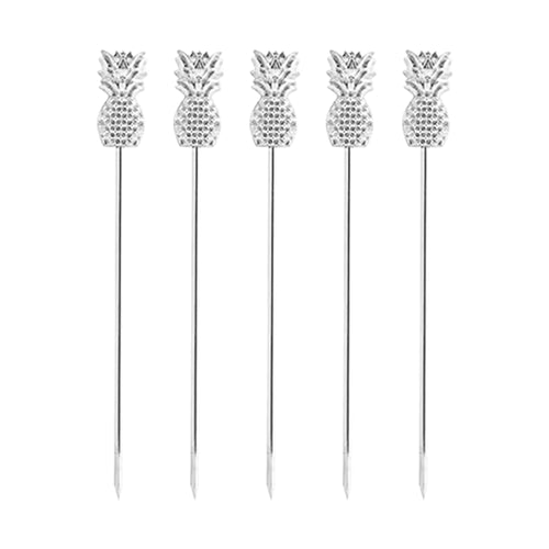 Picos Garnitura Piña Plata 5pz
