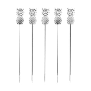Picos Garnitura Piña Plata 5pz