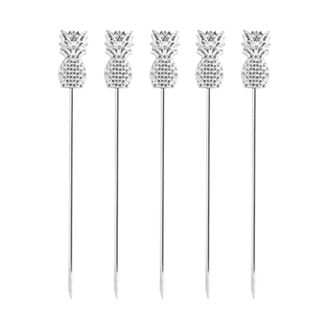 Picos Garnitura Piña Plata 5pz