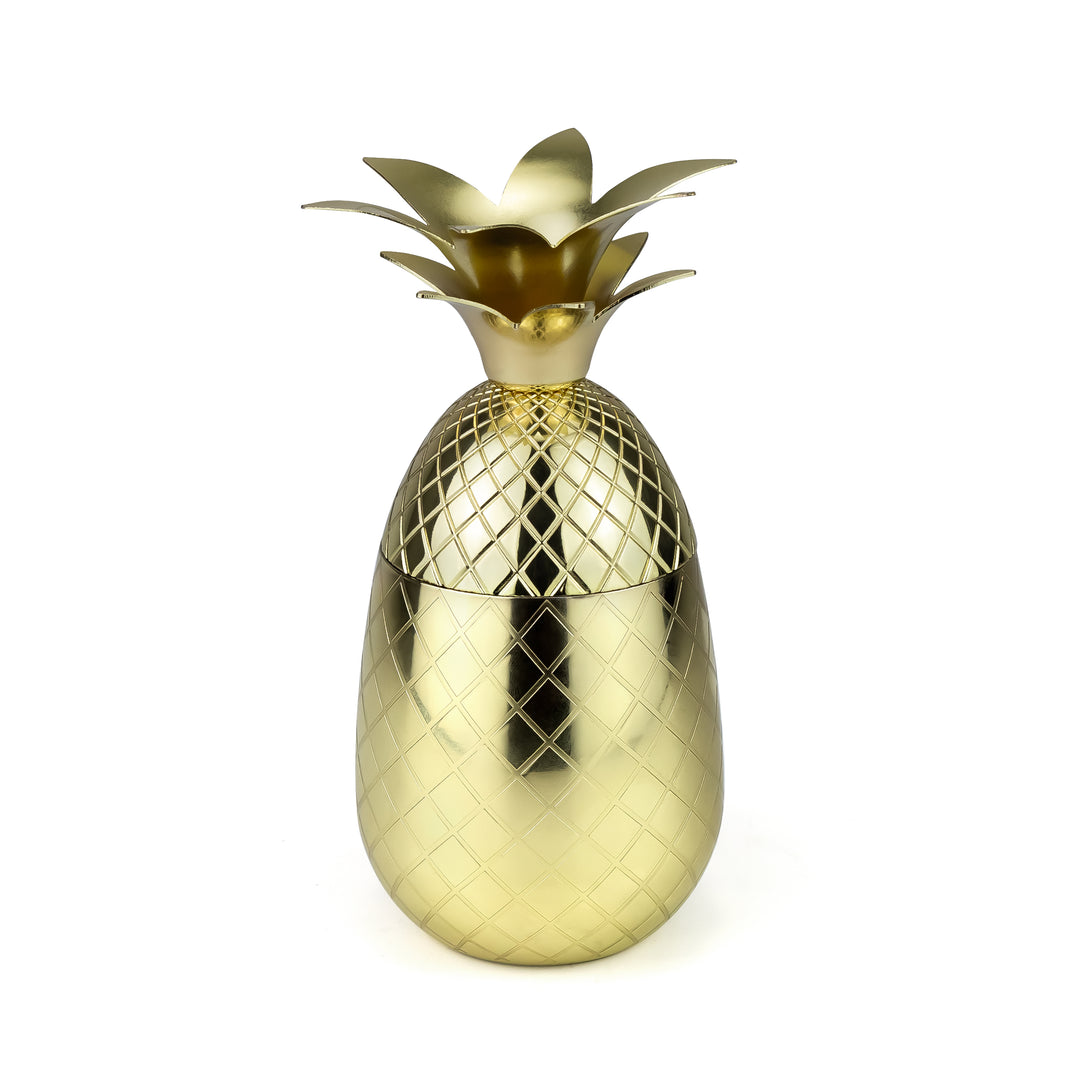 Vaso Piña con Popote Oro