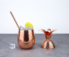 Cargar imagen en el visor de la galería, Vaso Piña con Popote Cobre