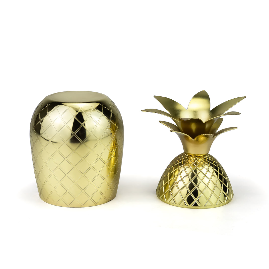 Vaso Piña con Popote Oro