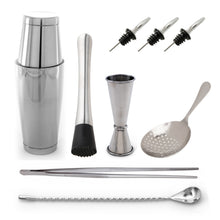 Cargar imagen en el visor de la galería, Kit Coctelería Plata (9 pzas)