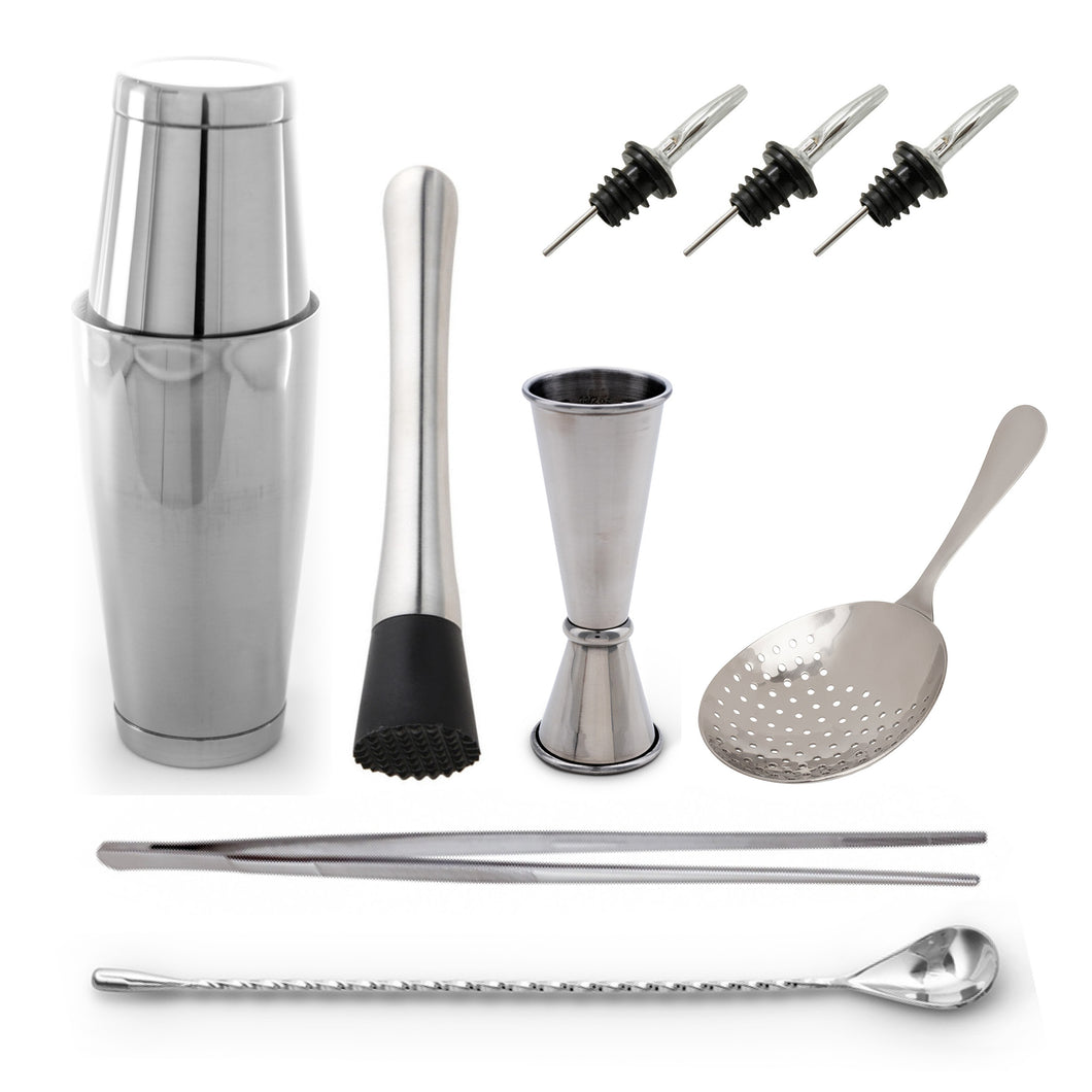 Kit Coctelería Plata (9 pzas)