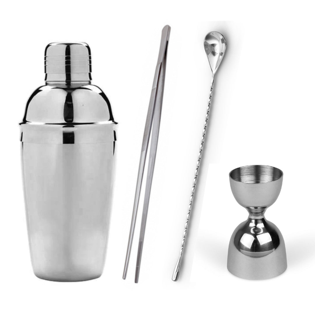 Kit Coctelería Básico Plata (4 pzas)