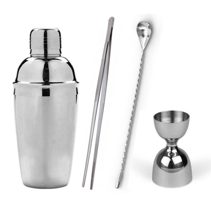 Kit Coctelería Básico Plata (4 pzas)