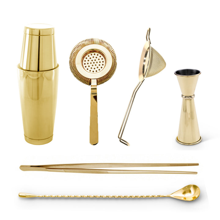 Kit Coctelería Oro (6 pzas)