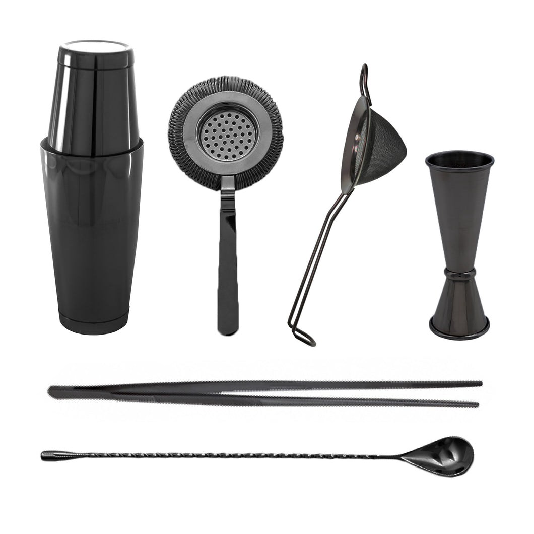 Kit Coctelería Negro (6 pzas)