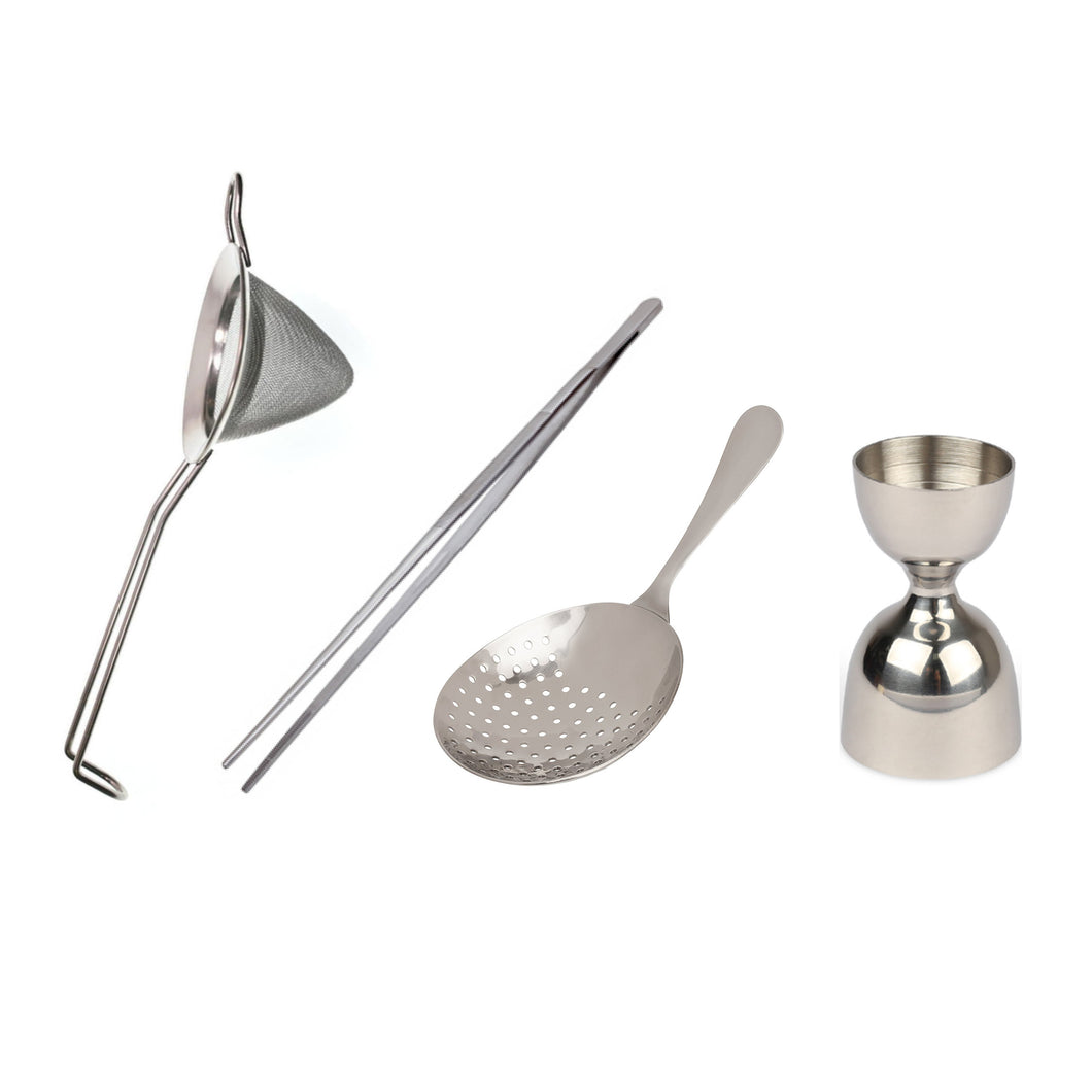 Kit de Coctelería Plata (4 pzas)