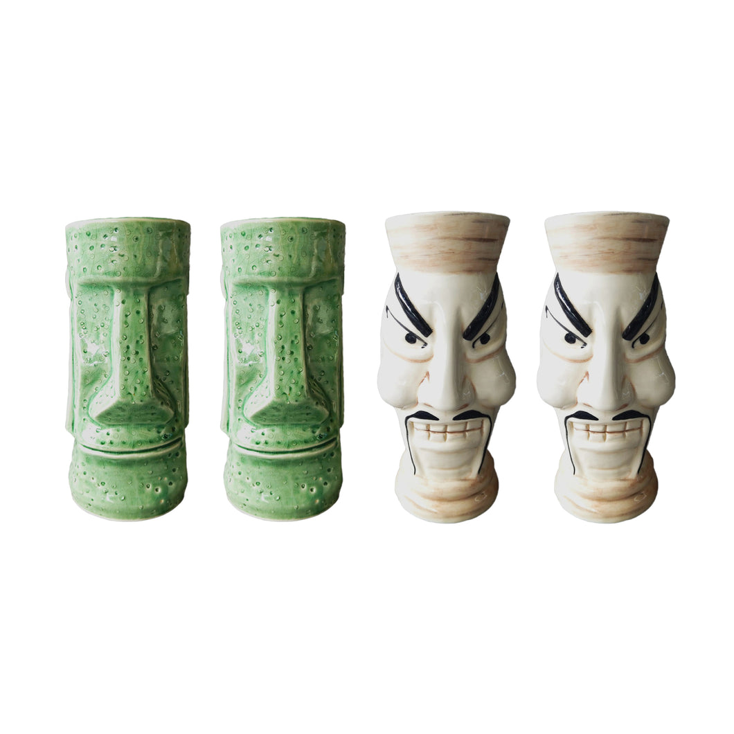 Kit Vasos Tiki Cerámica